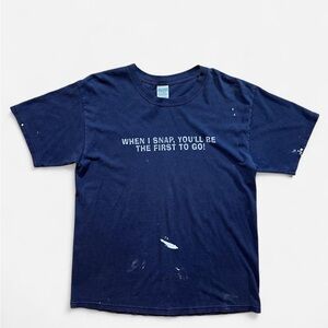 Vintage Y2K “When I Snap Youll Be The First To Go” Script Black T-Shirt Large